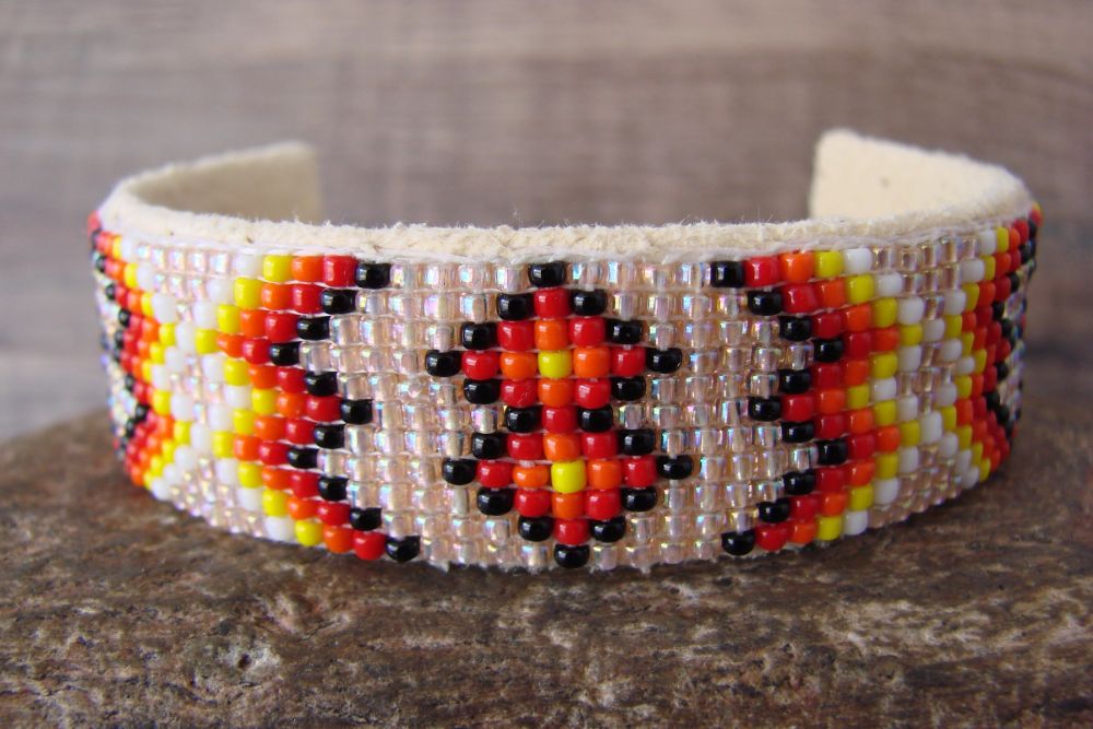 Native American Navajo Indian Hand Beaded Bracelet by Jacklyn Cleveland 